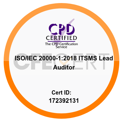 ISO/IEC 20000-1:2018 ITSMS Lead Auditor
